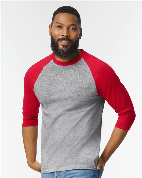 Gildan 5700 Heavy Cotton Raglan Three-Quarter Sleeve T-Shirt