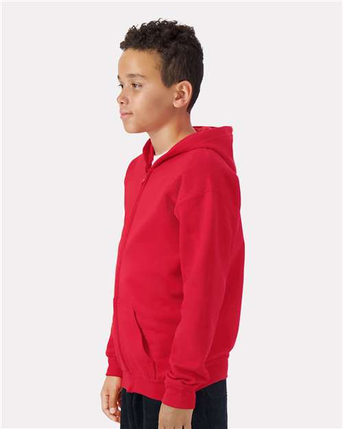 Gildan 18600B Heavy Blend Youth Full-Zip Hooded Sweatshirt