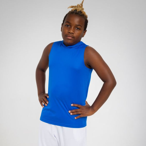 A4 NB3410 Youth Cooling Performance Sleeveless Hooded Tee