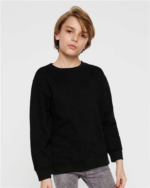 LAT 2225 Youth Elevated Fleece Crewneck Sweatshirt