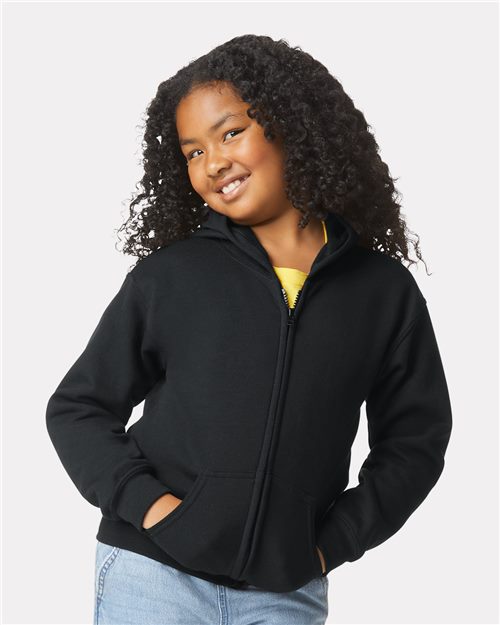 Gildan 18600B Heavy Blend Youth Full-Zip Hooded Sweatshirt