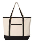 Q-Tees Q1500 34.6L Large Canvas Deluxe Tote