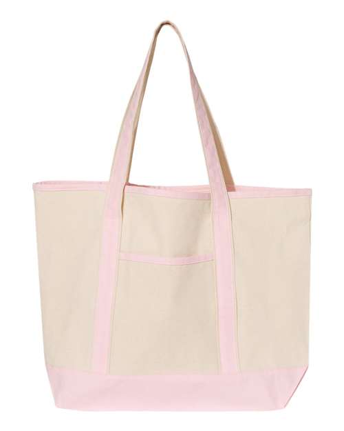 Q-Tees Q1500 34.6L Large Canvas Deluxe Tote