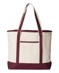 Q-Tees Q1500 34.6L Large Canvas Deluxe Tote