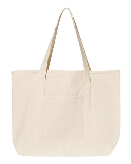 Q-Tees Q1500 34.6L Large Canvas Deluxe Tote