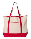 Q-Tees Q1500 34.6L Large Canvas Deluxe Tote