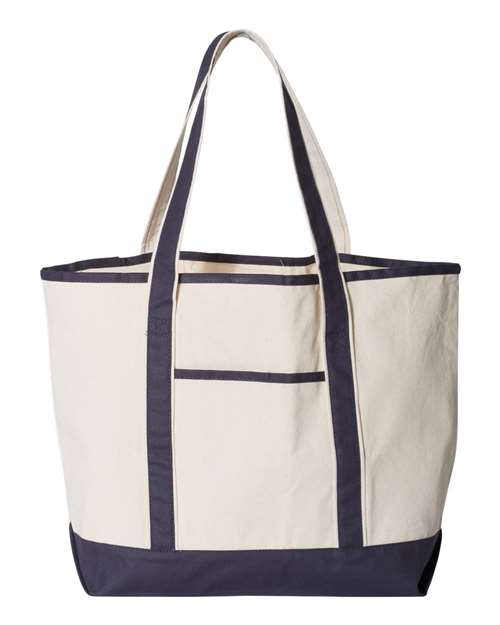 Q-Tees Q1500 34.6L Large Canvas Deluxe Tote