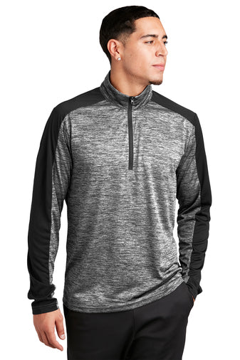 Sport-Tek ST397 PosiCharge Electric Heather Colorblock 1/4-Zip Pullover