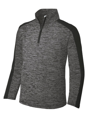 Sport-Tek YST397 Youth PosiCharge Electric Heather Colorblock 1/4-Zip Pullover