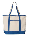 Q-Tees Q1500 34.6L Large Canvas Deluxe Tote